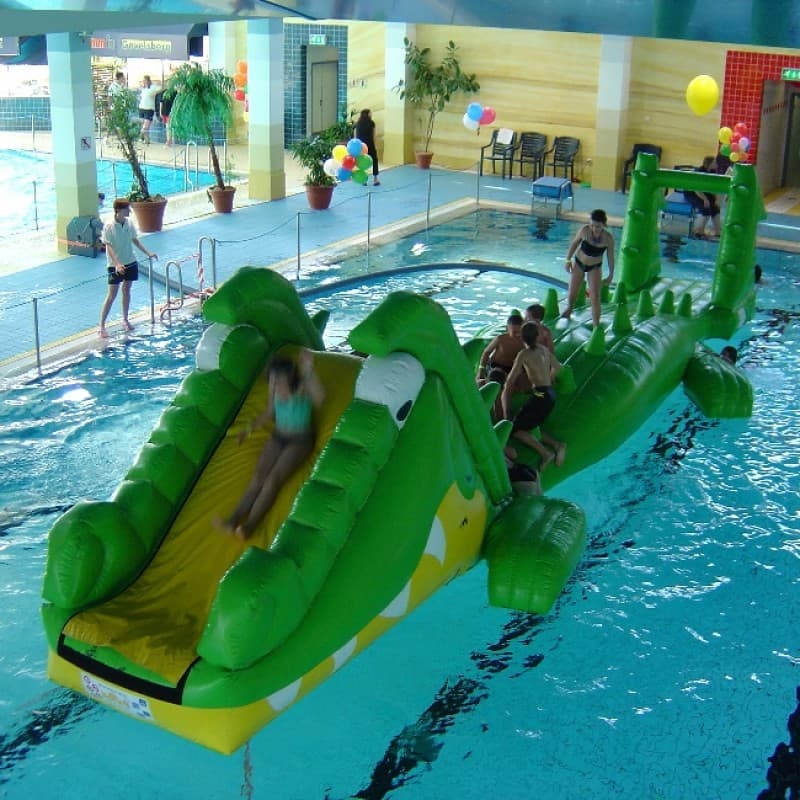 Schnappi, aufblasbare Wasser-Hüpfurg mit Spielelementen
