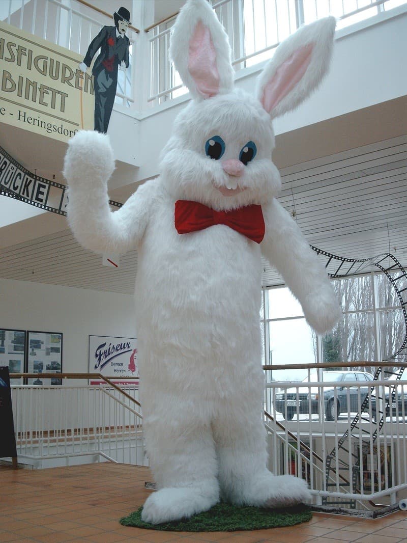 Weißer Osterhase, großer Hase , Osterdekoration , Hasen