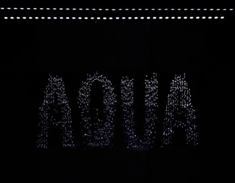 Watergraphic, schreibende Wasserwand