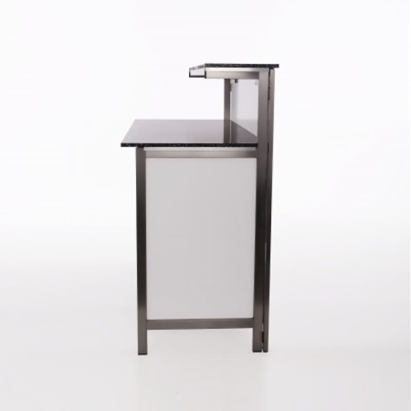 Mobile Edelstahl-Cocktailbar mieten – Exklusive Event-Bar (150 cm) mit edler Optik – 2