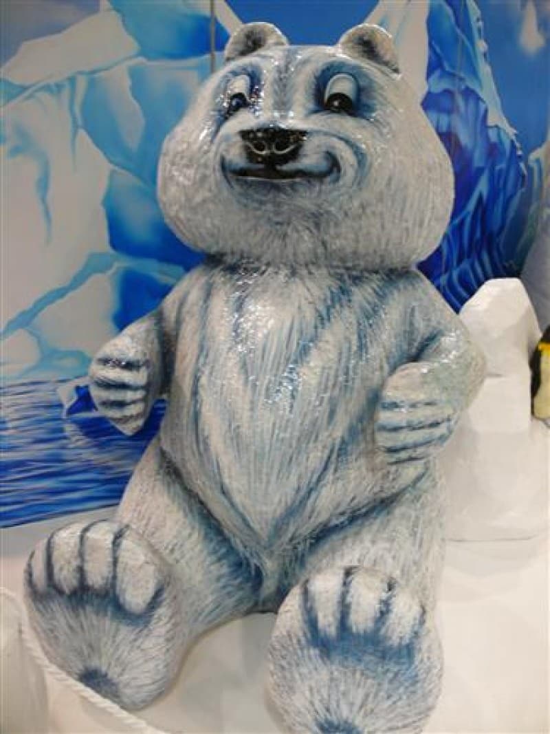 Eisbär , Winterdekoration , Winterlandschaft