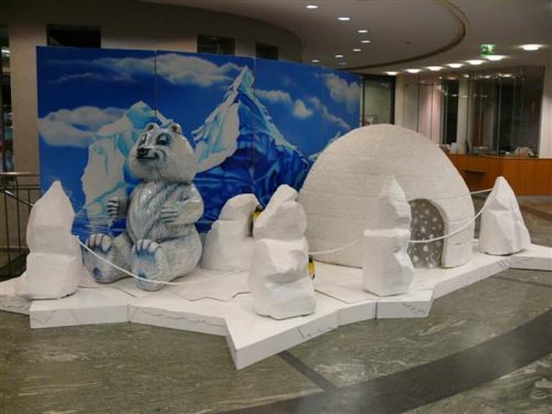 Eisbär , Winterdekoration , Winterlandschaft – 2