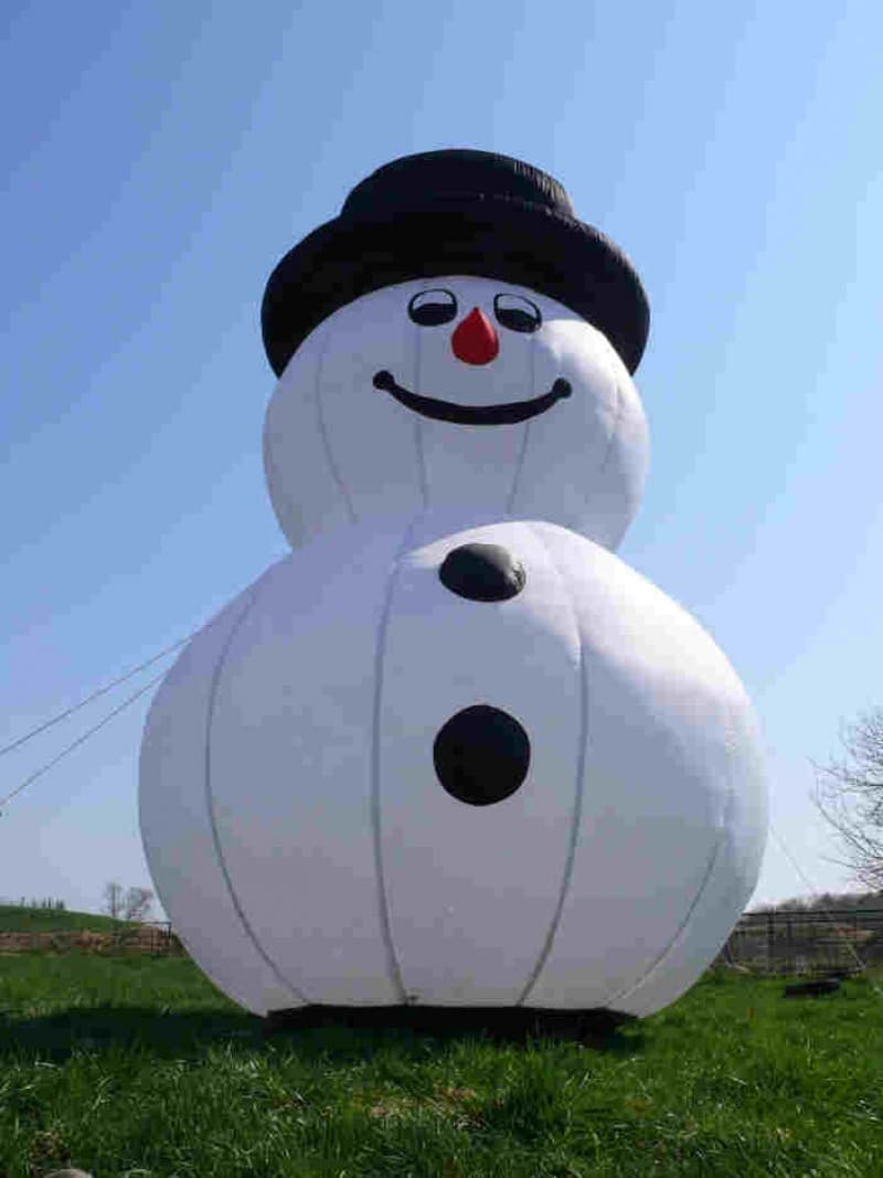 Schneemann , Aufblasbarer Schneemann , Winterdekoration
