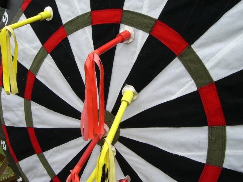 Dartscheibe XXL (2m) / Wurfspiel / Dart Scheibe / Pfeile werfen / Riesendart / Riesen Dart – 2