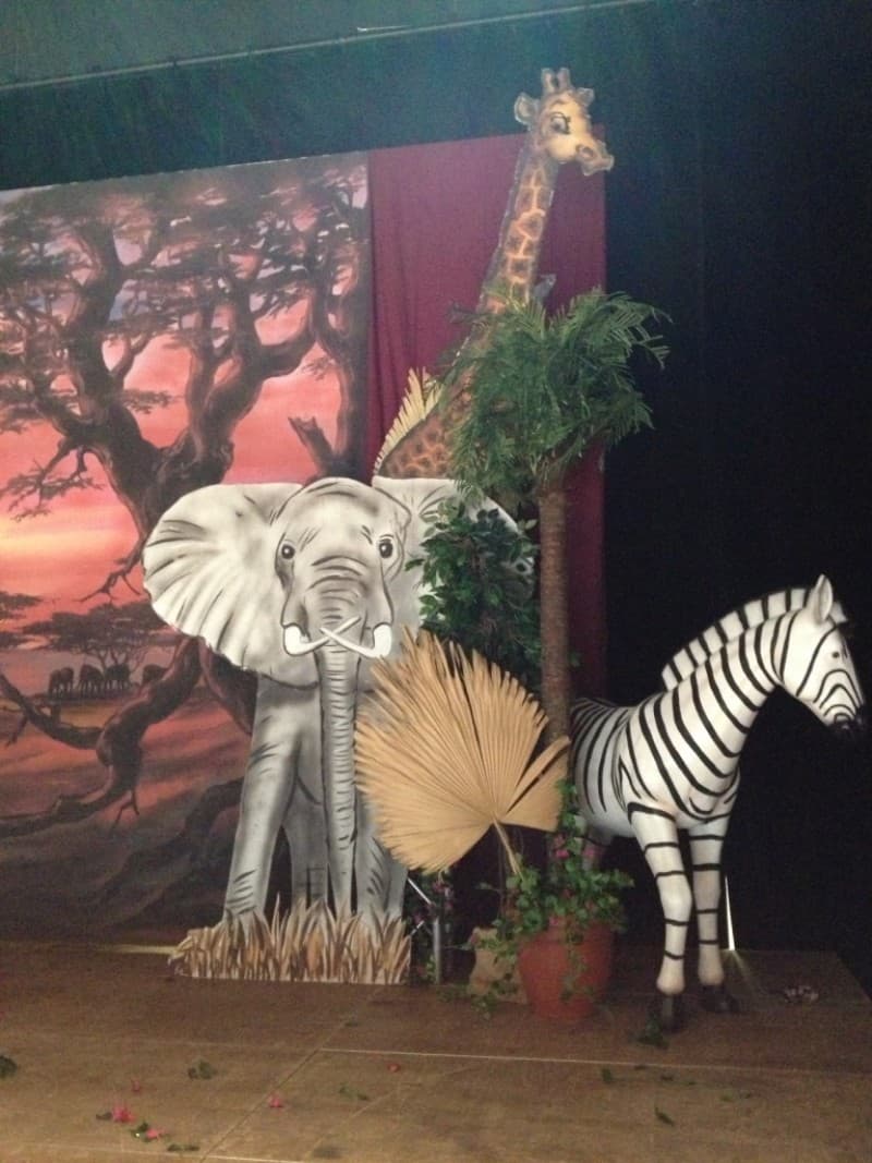 Cut Outs Afrikanischer Tiere, Afrika, Tier, Leopard, Elefant, Nashorn, Zebra – 3