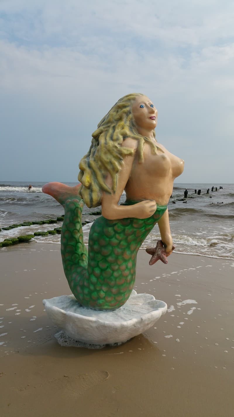 Nixe - Skulptur , Maritime Dekoration