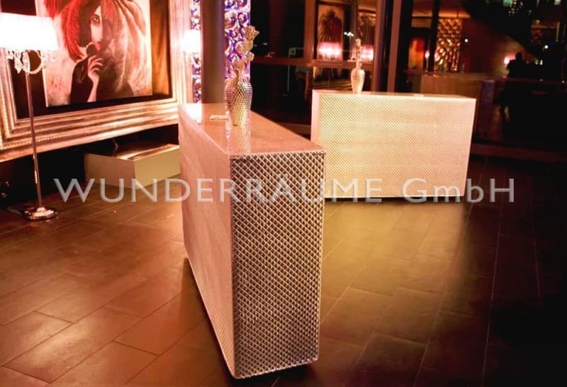 Stehtisch Glamour in silber und gold – 4