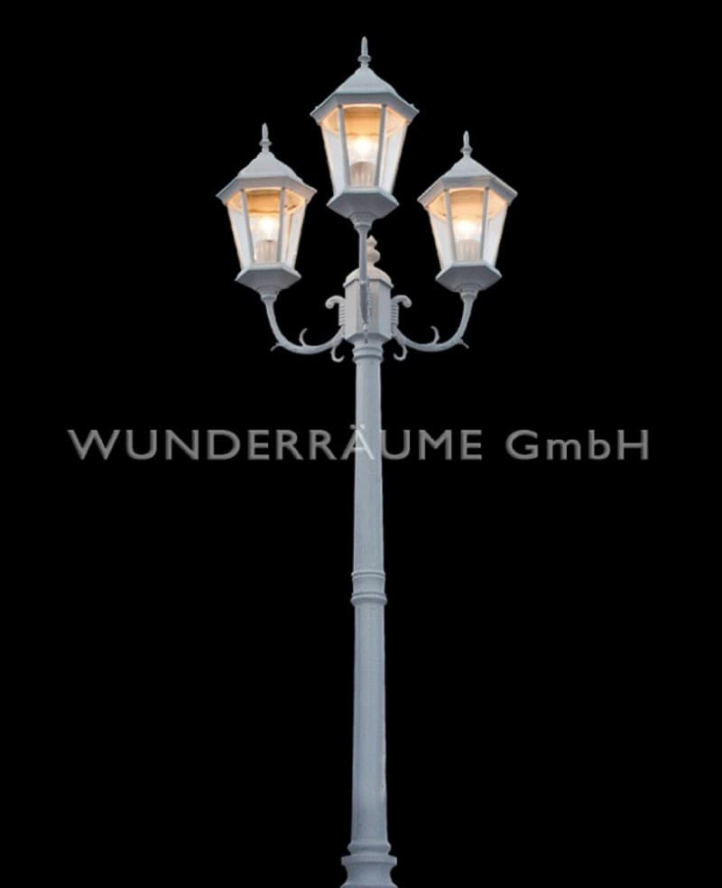 Straßenlaternen-Set in kupfer oder weiß
