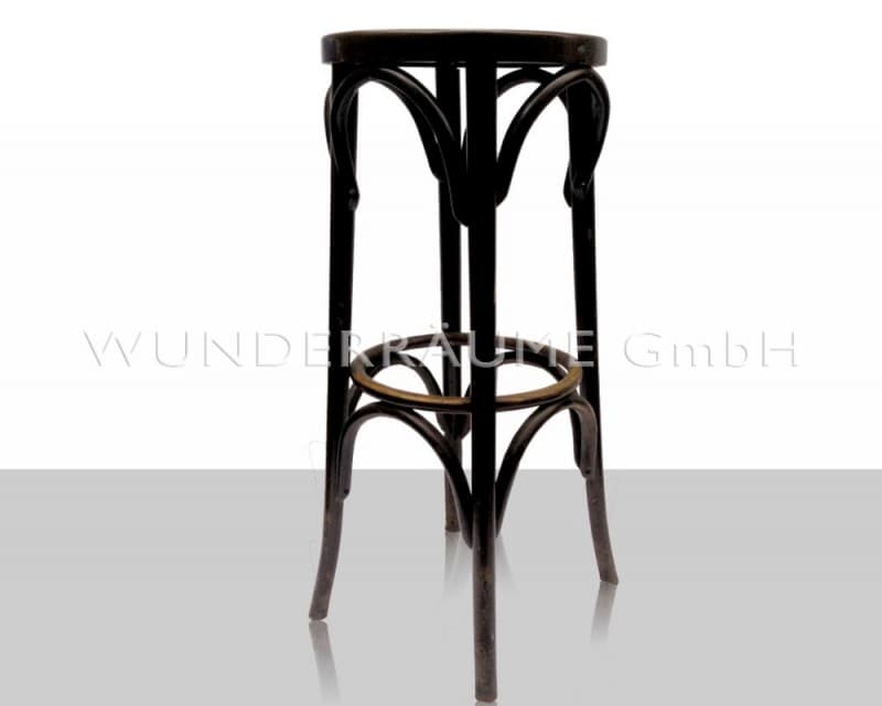Barhocker rustikal, dunkles Holz - mit/ohne Lehne – 3