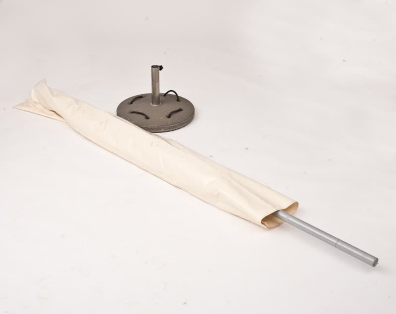 Sonnenschirm 4m Durchmesser weiß inkl. Standfuß – 4