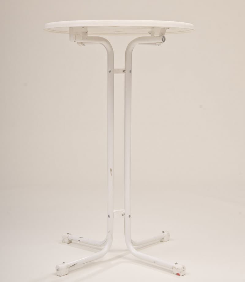 Stehtisch weiss 4 Fußsystem klappbar 70cm Bistrotisch