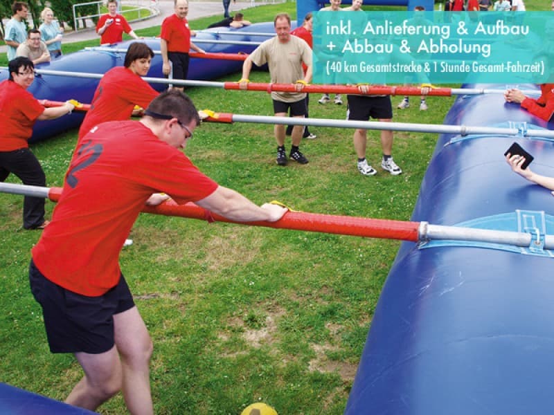 Riesenkicker / Menschenkicker (inkl. Anlieferung u. Aufbau + Abbau u. Abholung im Umkreis)