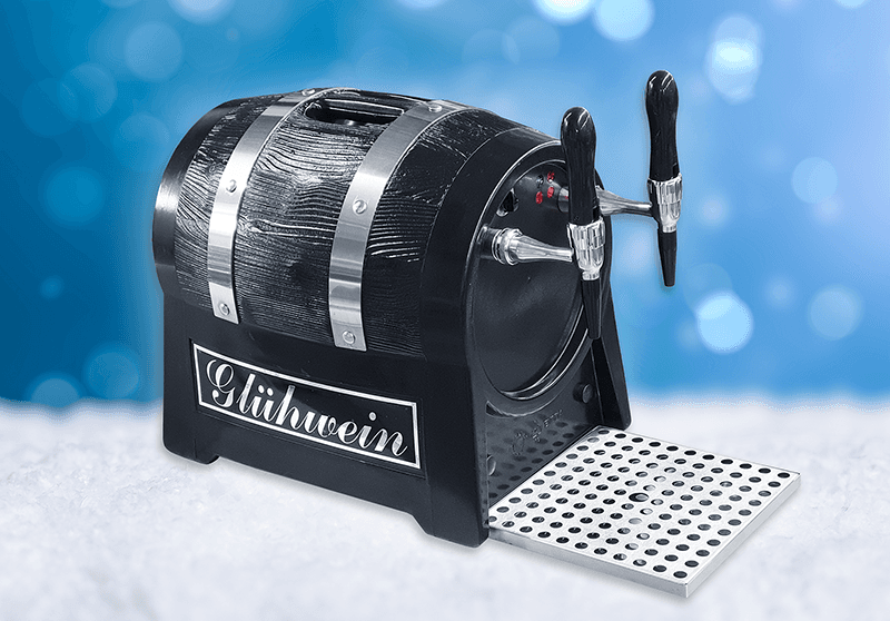 Glühweinerhitzer - Durchlauferhitzer für Glühwein in Fassform, 2-leitig oder 3-leitig