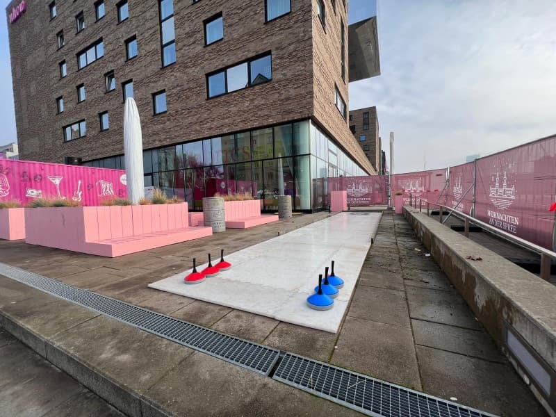 Mobile Eisstockbahn 2*10m (weitere Größen verfügbar) / Eisstockschießen Curling Eisbahn – 4