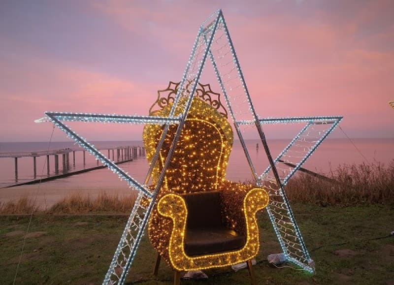 Sternen Tor - Stern stehend - Fotopoint Weihnachtstern Weihnachtsdekoration – 2