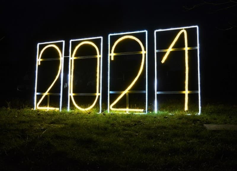 beleuchtete Zahlen - Jahreszahl - Jubiläum . Lichtdekoration - Illumination – 2