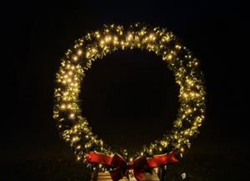Weihnachtskranz - Lichterkranz XXL 2,6m - Fotopoint Weihnachten - Adventskranz Weihnachtsdekoration – 2