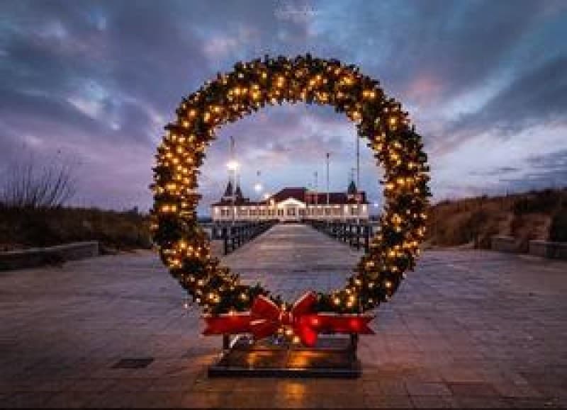 Weihnachtskranz - Lichterkranz XXL 2,6m - Fotopoint Weihnachten - Adventskranz Weihnachtsdekoration
