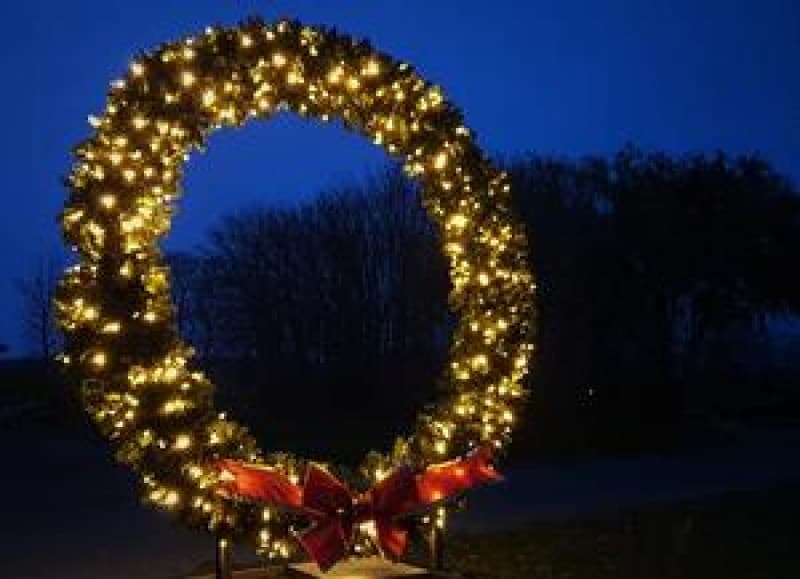 Weihnachtskranz - Lichterkranz XXL 2,6m - Fotopoint Weihnachten - Adventskranz Weihnachtsdekoration – 3