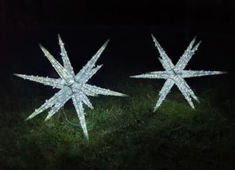 Leuchtende 3D Sterne - LED Sterne - Licht Dekoration - beleuchtete Deko Weihnachtsdekoration – 4