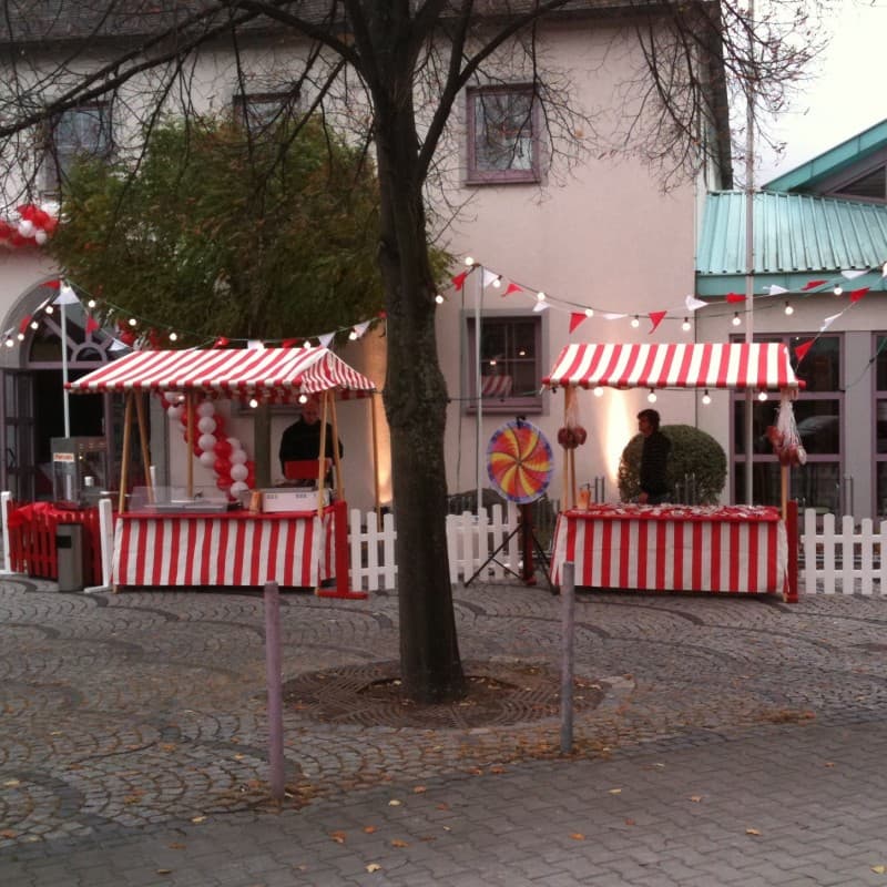 Öko Marktstand rot-weiß – 3