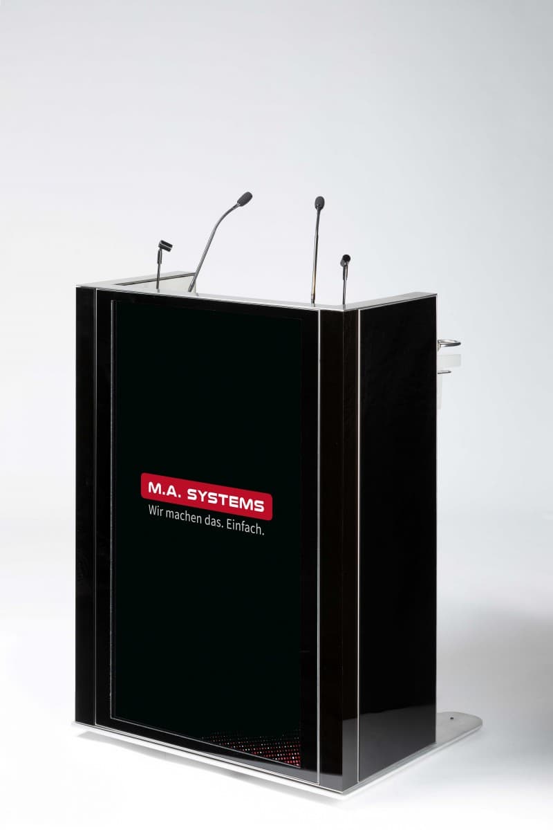 "The One" Rednerpult mit Bildschirm, höhenverstellbar, wechselbare Optik – 3