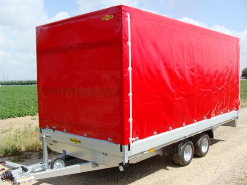 Planenanhänger Hochlader 2500 kg gebremst doppelachser Niederfahrwerk (geringe Ladehöhe) – 100 km/h