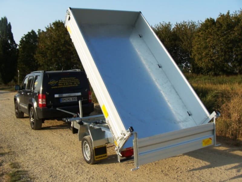 Dreiseitenkipper Kipper Hochlader 1800 kg gebremst einachser Handpumpe 2670 x 1500 x 350 = 1,40 m³ – 2