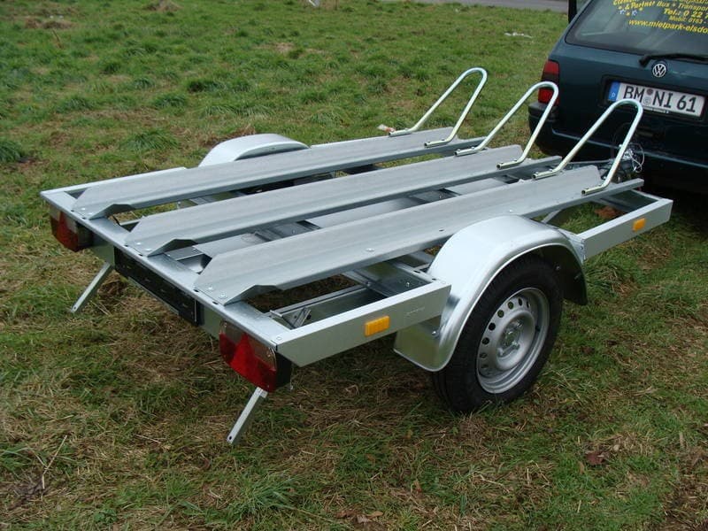 Motorradanhänger 750 kg ungebremsten 1 bis 2 Motorräder Führerschein B 2000 x 1280 Nutzlast 595 kg – 2