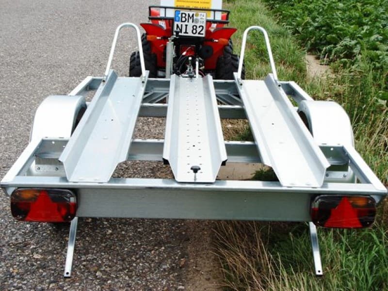 Motorradanhänger 850 kg gebremsten 1 bis 2 Motorräder 100 km/h 2000x1280 Nutzlast 680 kg – 2