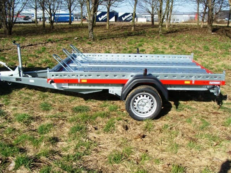 Motorradanhänger 1000 kg gebremsten 1 bis 2 Motorräder 100 km/h 2510 x 1530 x 100 Nutzlast 660 kg – 3