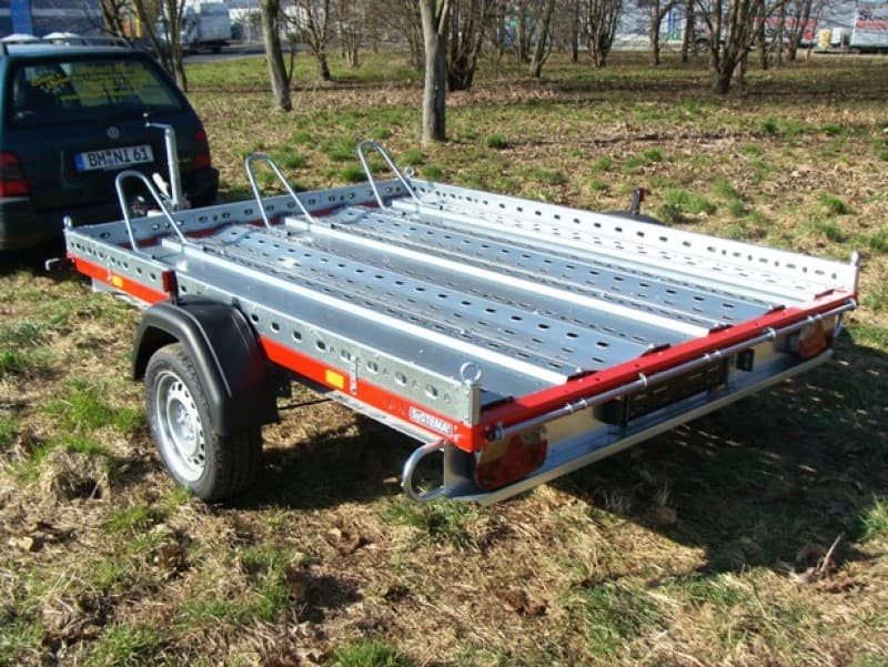 Motorradanhänger 1300 kg gebremsten 1 bis 2 Motorräder 100 km/h 2510 x 1530 x 100 Nutzlast 950 kg – 4