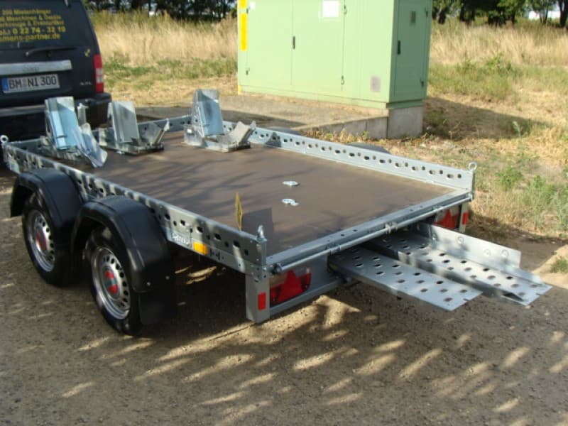 Motorradanhänger 1500 kg gebremsten doppelachser 1 - 2 Motorräder 100 km/h 2510 x 1530 x 100 mm – 3