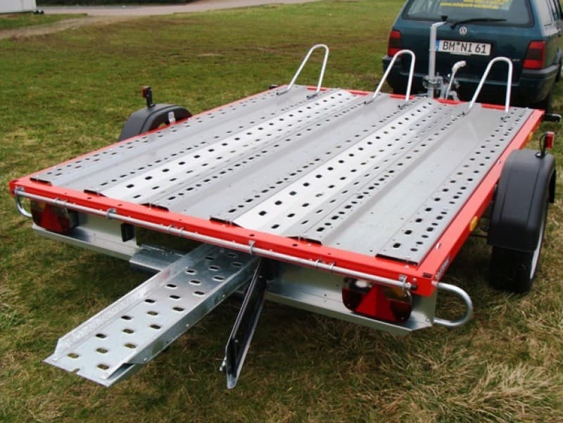 Motorradanhänger 1300 kg gebremsten 2 bis 3 Motorräder 100 km/h 2510 x 1890 Nutzlast ca. 956 kg