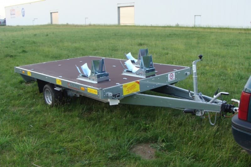 3er Motorradanhänger 1500 kg gebremst bis 3 Motorräder 100 km/h 3010 x 1890 mm mit 2 Seiten Reling – 2