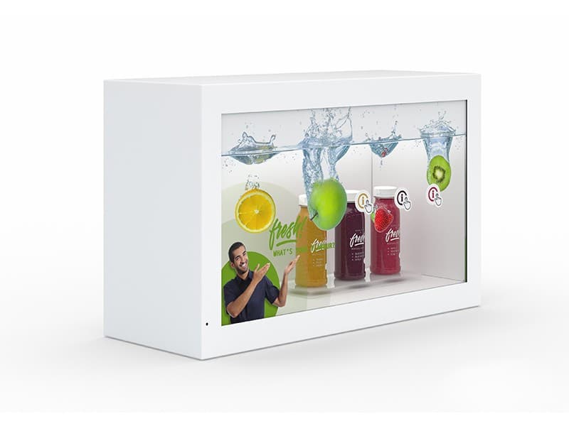 Interaktive Vitrine mit transparenten Touchscreen Fenster – 5