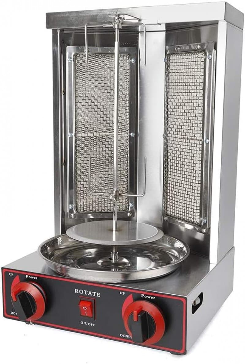 Dönergrill 3000 W Döhnerspiess Hähnchengrill Gyrosgrill Vertikalgrill Drehgrill mit Drehspieß Kebab – 3