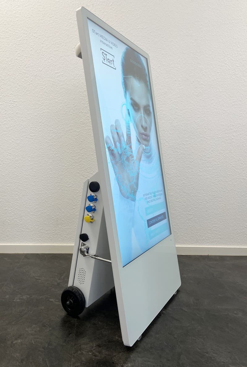 Outdoor Monitor - mobiler digitaler Kundenstopper mit Akku