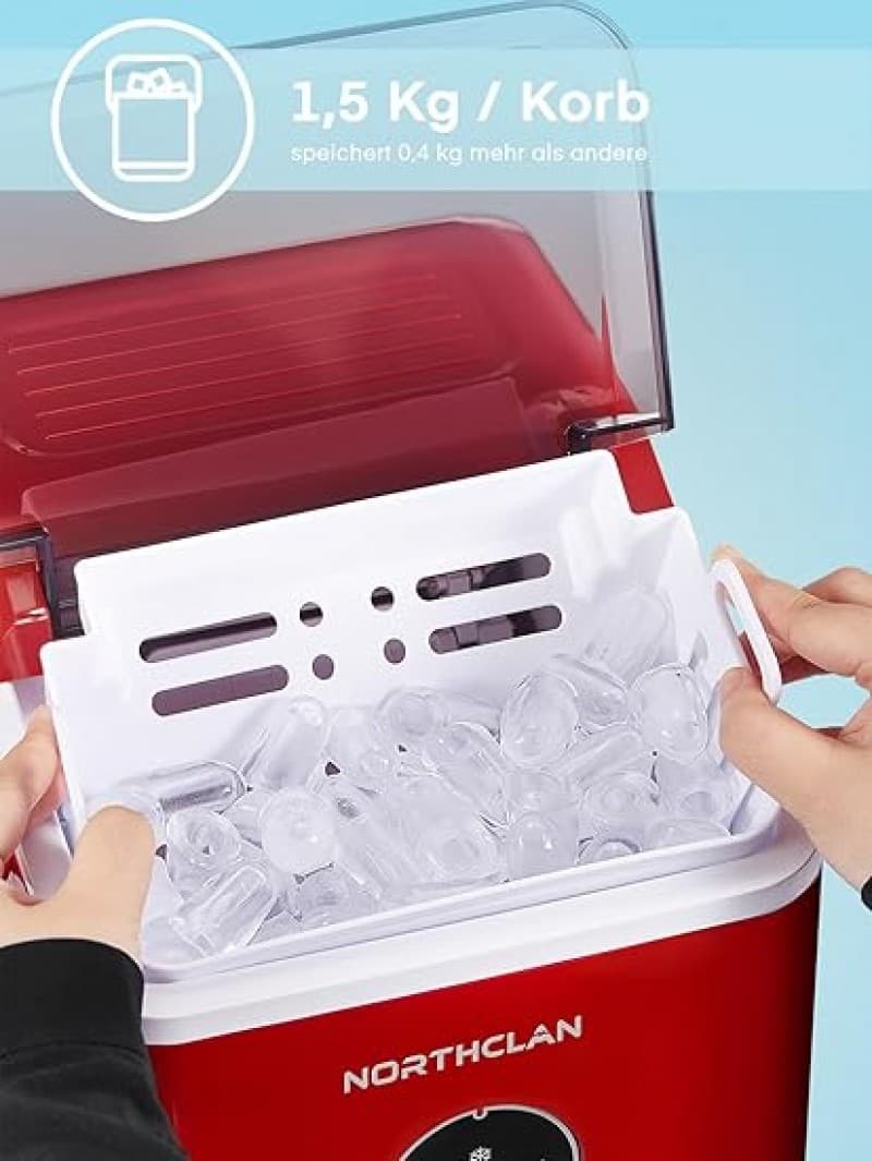 Eiswürfelmaschine 14 kg Eiswürfel in 6-8 Minuten geräuscharmer Betrieb 120 W Ice Maker – 3