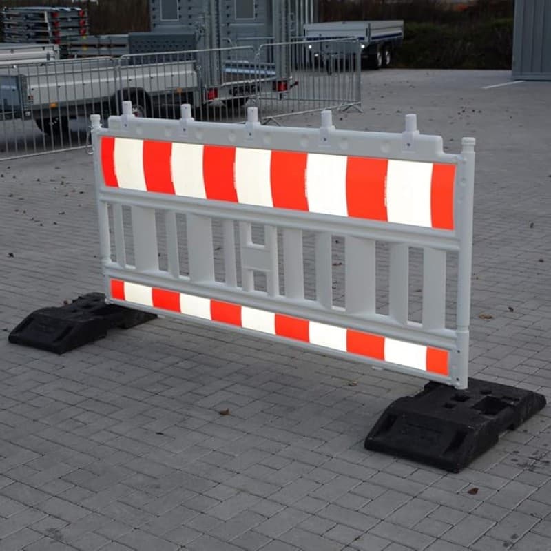 Absperrzaun 5 Stück Schrankenzaun Bauzaun Baustellenzaun Warnbake Absturzsicherung Baustelle – 2