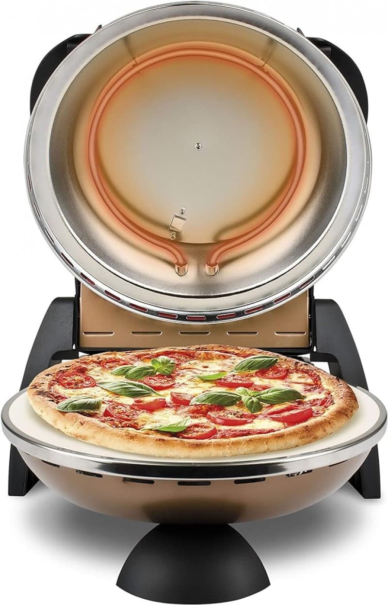 Camper Pizzaofen G3 Ferrari Ofen Pizza 1200 W 400°C Felsen Feuerfest (Durchmesser 31 cm) – 2