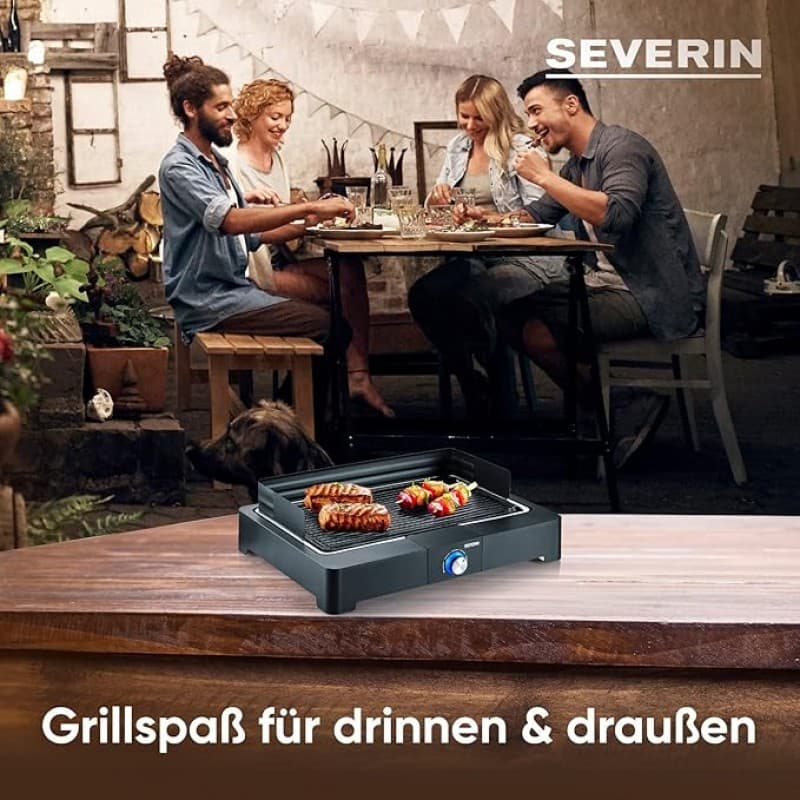 Campinggrill Tischgrill mit Aluminium-Grillplatte für den Innen- und Außenbereich Elektrogrill – 2