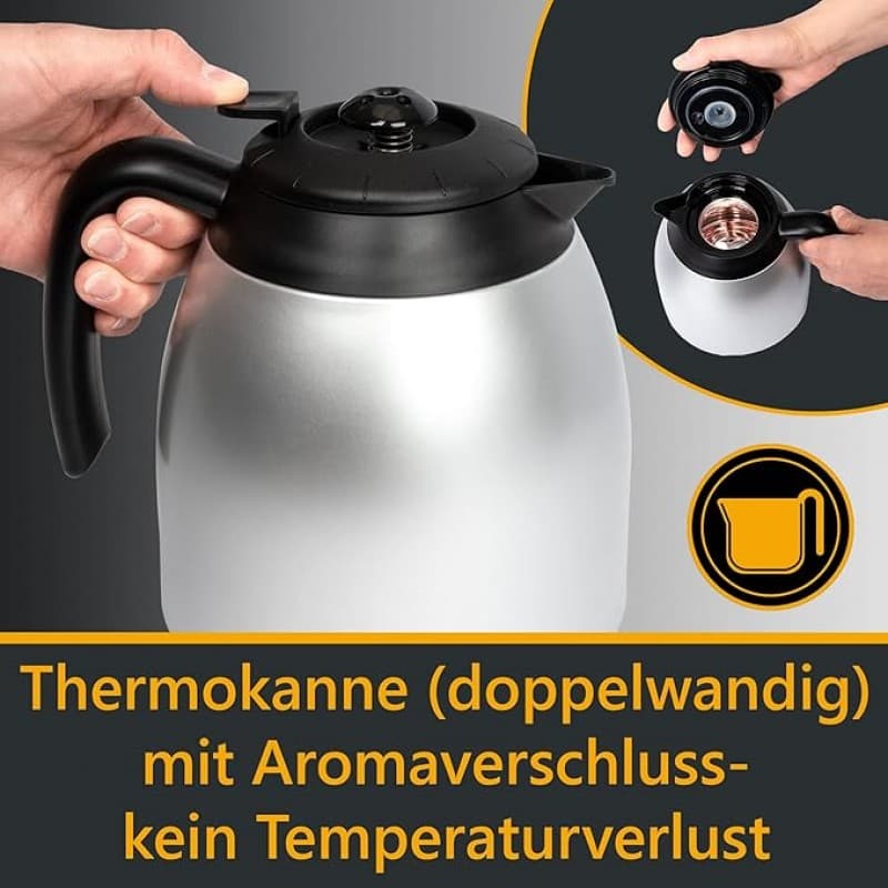 Kaffeemaschine mit Thermoskanne | Kaffeevollautomat für 8-10 Tassen | Filterkaffee | Tropf-Stopp & A – 2