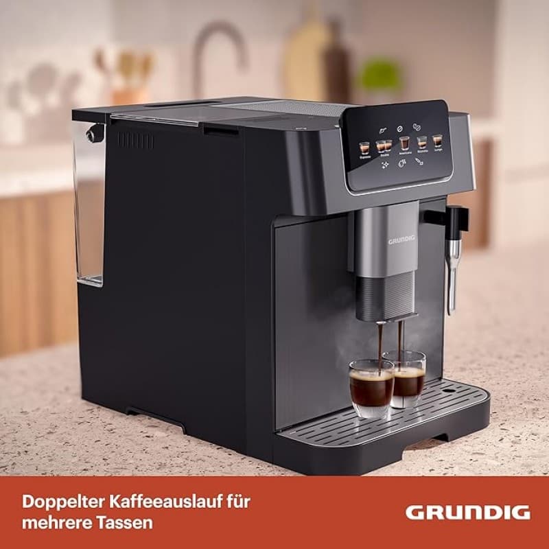 Kaffeevollautomat Milchaufschäumdüse Edelstahlmahlwerk 13 Mahlstufen 250 g Bohnenbehälter 2 Liter – 3