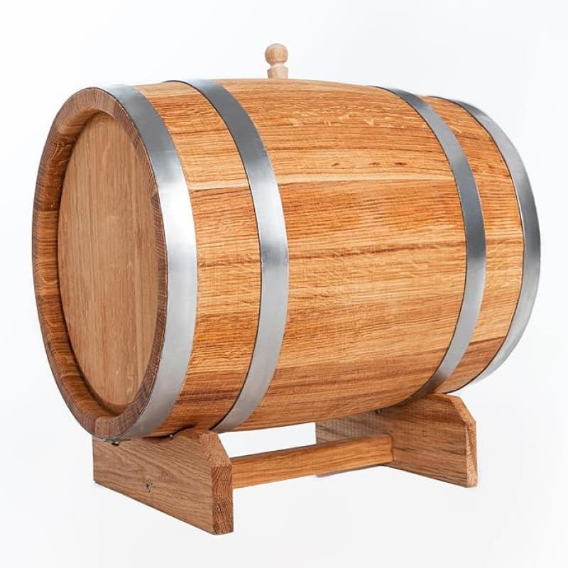 Schnapsfass 10l Weinfass für Wein und Whiskey Holzfass für Alkohol aus Eiche Getränkespender Alkohol – 3