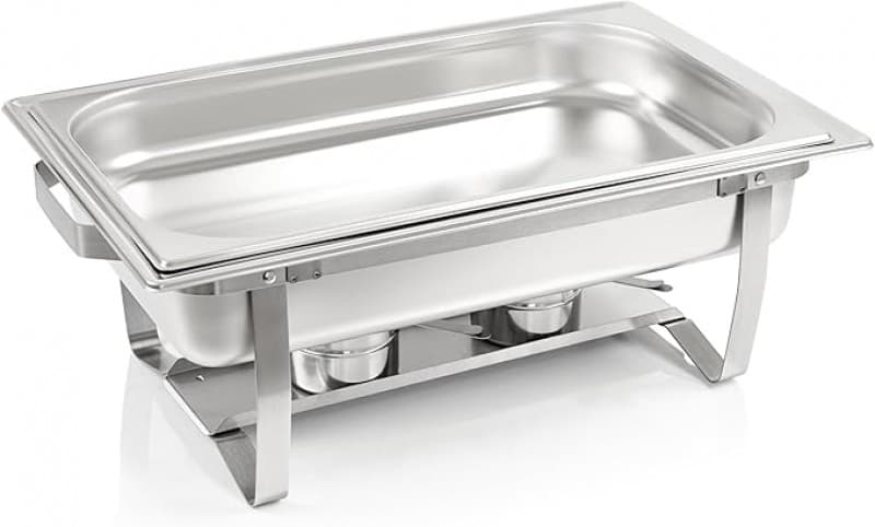Speisewärmer Buffet Warmhalteplatten Speisenwärmer Profi Set 2 x Edelstahl im 15-teiligen Set Rechau – 2