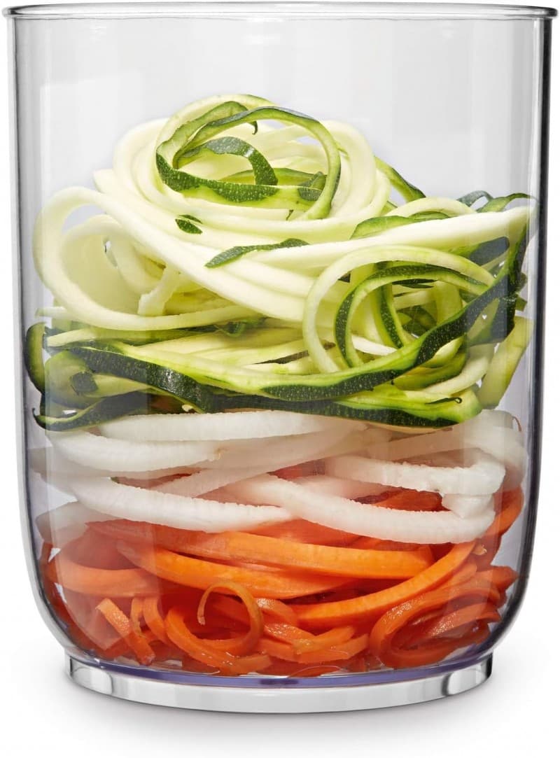 Spiralschneider-Küche Küchenhäcksler Obstschneider Gemüseschneider 3 Schneideinsätze ideal für Obst- – 3