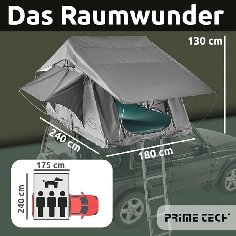 Anhängerdachzelt Autodachzelt XXL 240 x 180 x 130 zelten wo Du willst – 3
