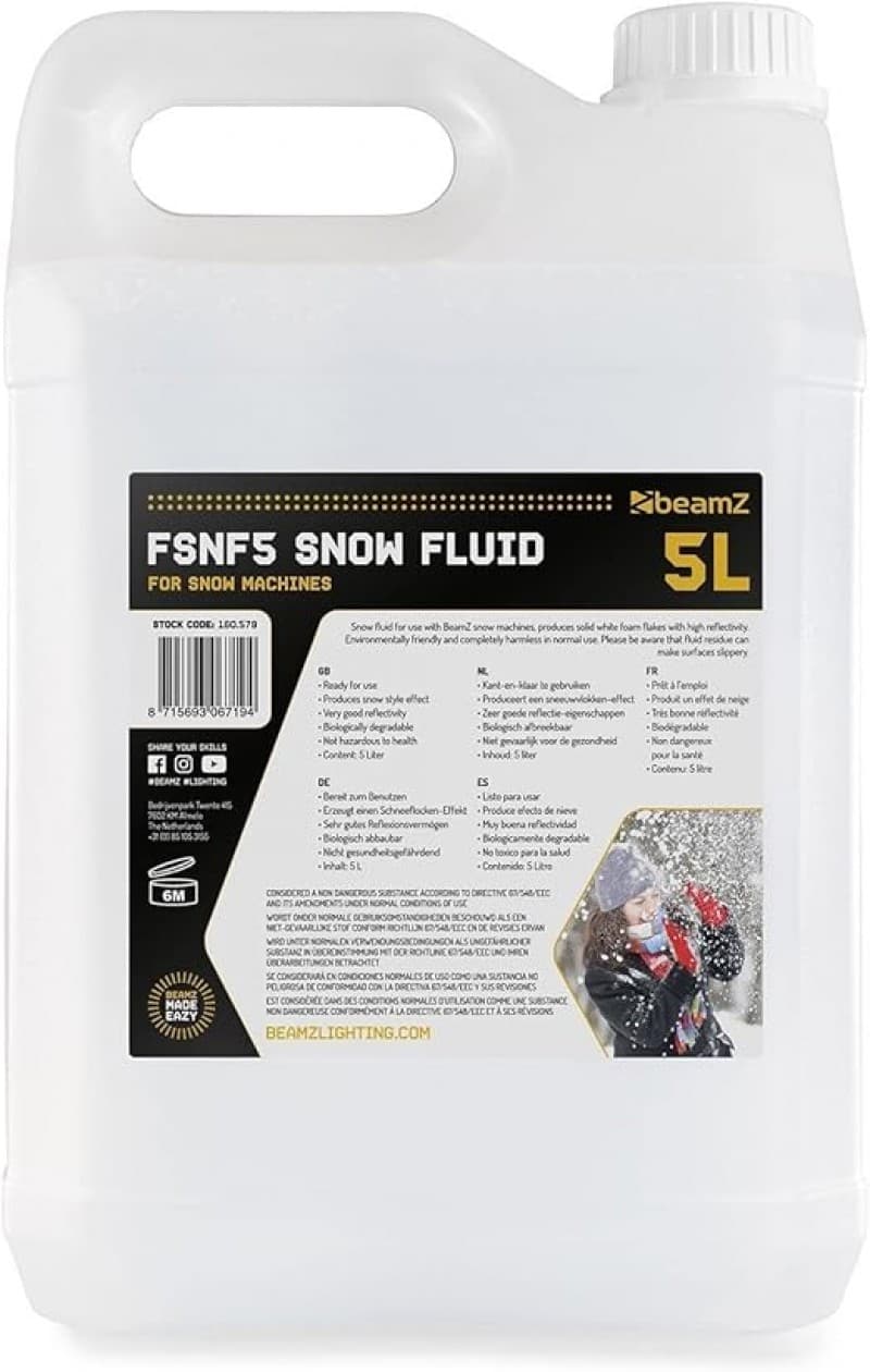 Schneemaschine mit 5 L Fluid 1800 W Schnee Maschine Schneeerzeuger Snow Machine Schneekanone – 3