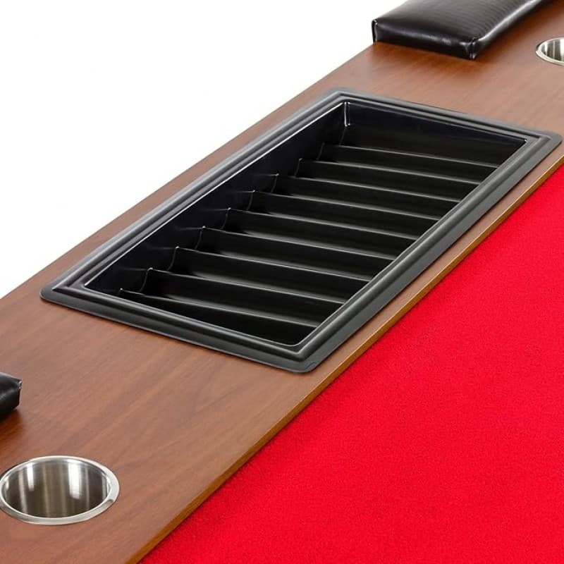 Pokertisch Royal Flush komplett 213 x 106 x 75 cm Gewicht 58 kg 9 Getränkehalter gepolsterte Armaufl – 3